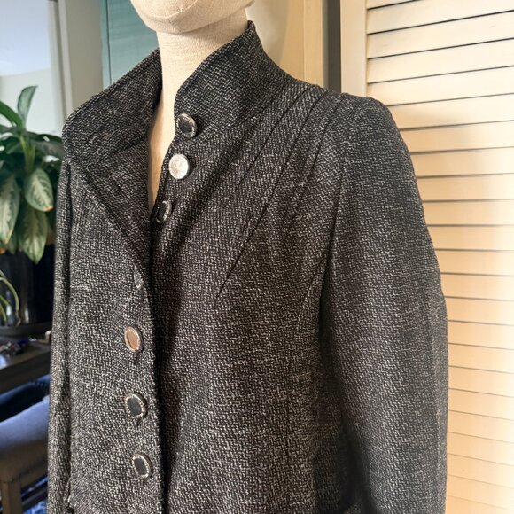 Karen Millen Tweed Dress Coat 12 - Picture 2 of 16
